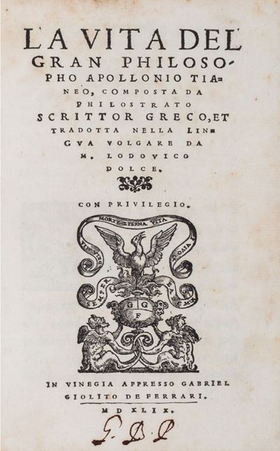 Autore anonimo, La Vita del Gran Philosopho, Venezia, 1549