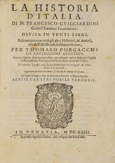 La Historia d'Italia, Venezia, 1623