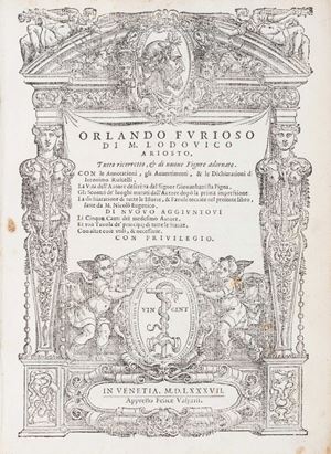Ludovico Ariosto - Orlando furioso... tutto ricorretto, & di nuove figure adornato
