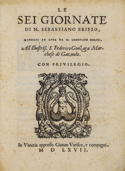 Erizzo, Le sei giornate: Raccolta di 36 novelle del 1567