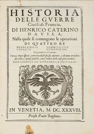 Davila, Enrico Caterino - Historia delle guerre civili di Francia