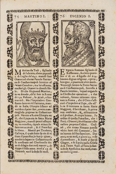 Anonimo, Cronologia ponteficale: effigie, nomi e biografie dei pontefici dal 1614