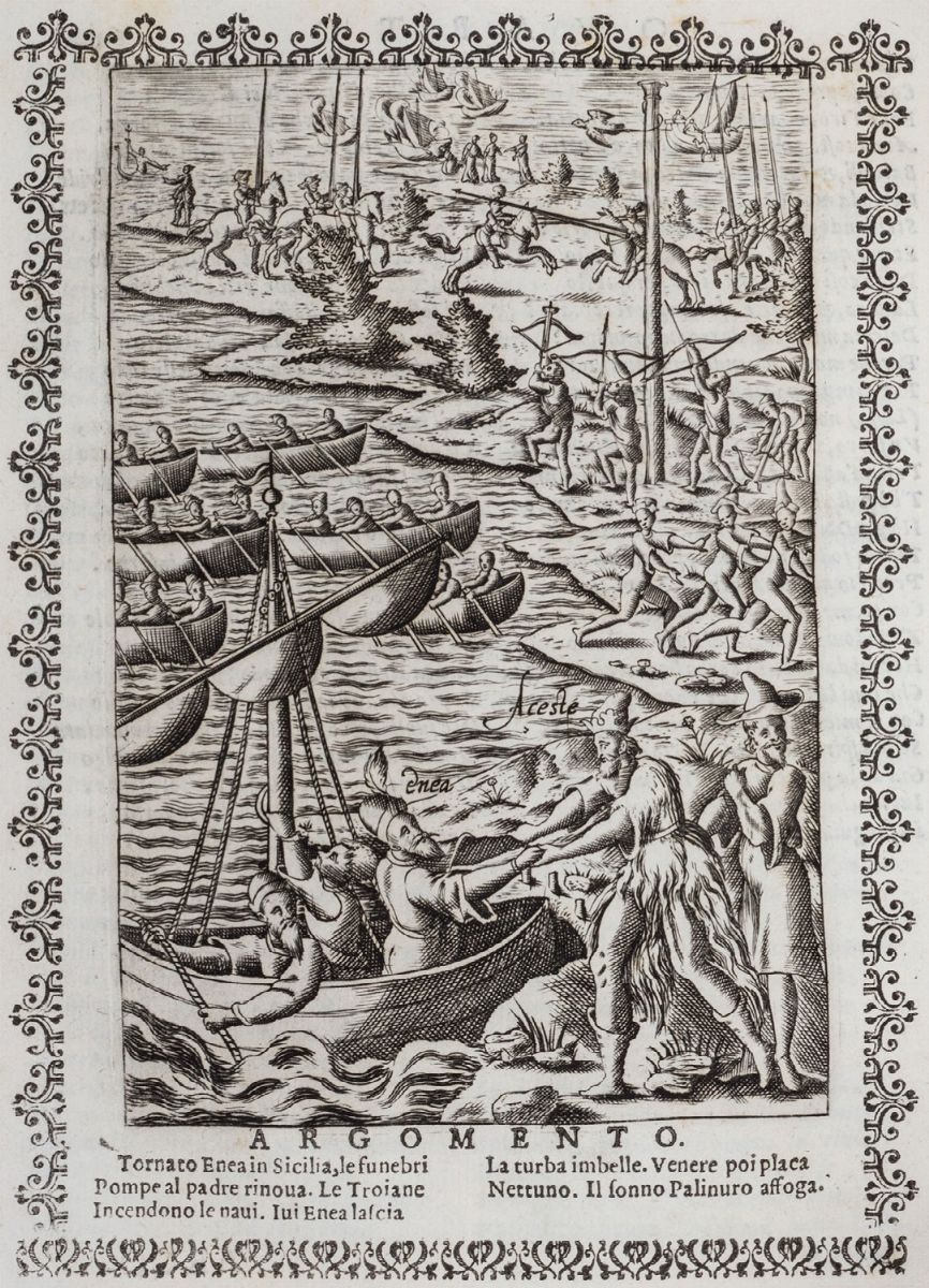 Virgilio - Caro, Annibale - L' Eneide []con l'aggionta delli argomenti,  & le figure in rame 1613, Libri, Autografi e Stampe