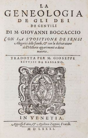 Boccaccio, Giovanni - La geneologia de gli dei de gentili