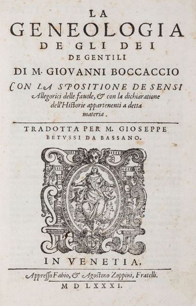La Geneologia De gli dei De Gentili