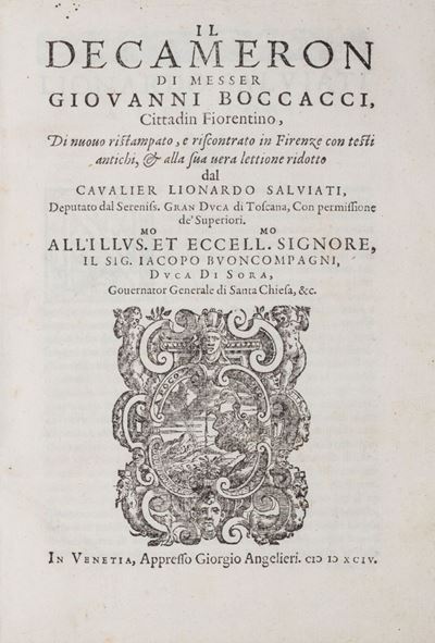 Il Decameron, edizione a cura di Leonardo Salviati, Venezia, 1594