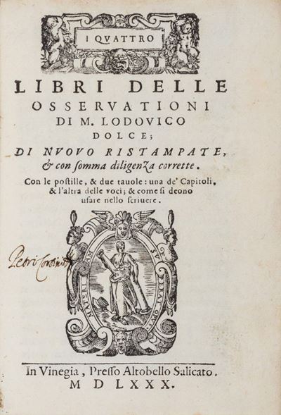I quattro libri delle osservazioni, 1580