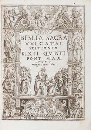 Biblia sacra vulgatae editionis Sixti quinti pont. max. iussu recognita, atque edita