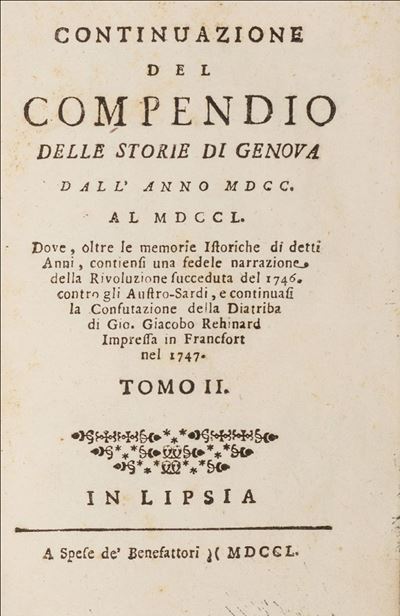 Della Republica di Genova, Libri II, prima edizione del 1559