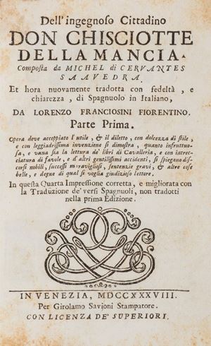 Cervantes Saavedra, Miguel de - Dell'ingegnoso Cittadino Don Chisciotte della Mancia