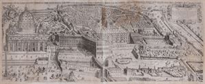 Vaticanum S. Petri Templum toto Terrarum Orbe celeberrimum cum adiunctis Pontificum Aedibus ...