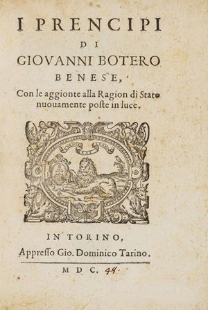 I prencipi... con le aggionte alla Ragion di Stato nuovamente poste in luce