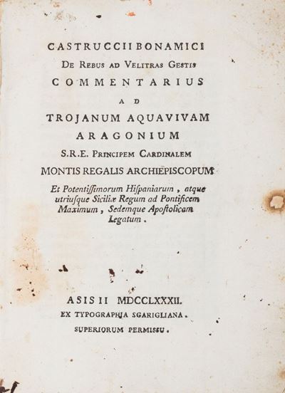 De rebus ad Velitras Gestis commentarius, stampa del 1782