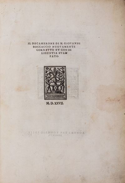 Il decamerone - Riproduzione fedele della Giuntina florentina del 1527