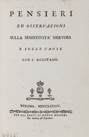 Pensieri ed osservazioni sulla sensibilità nervosa e sulle cause che l'eccitano