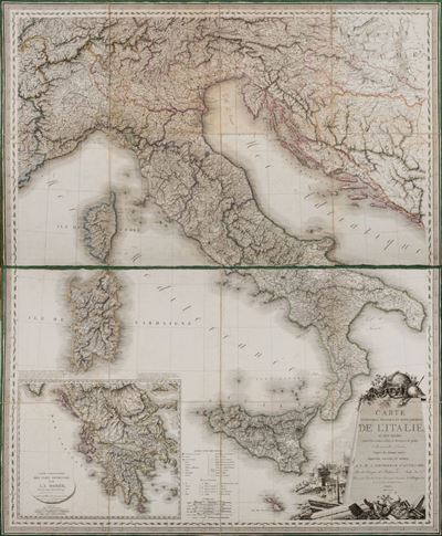 Carta geografica, Carte statistique, politique et minéralogique de l'Italie, 1816