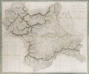 Cartografia   - Chorographic Map of the States of Firm Land of S. M. Il Re di Sardegna Divided into Provinces and Cantons of Mandamenti according to the recent fixation made with Regi Editti