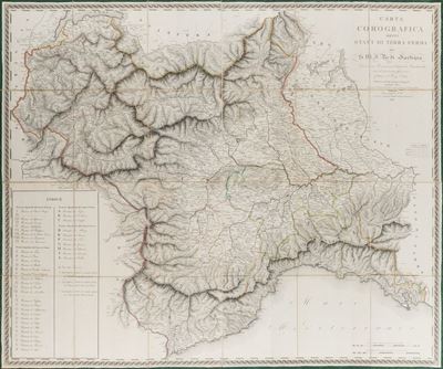 Carta Corografica degli Stati di Terra Ferma di S. M. Il Re di Sardegna del 1819
