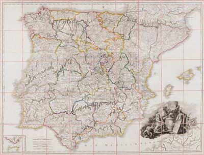 Mappa di Spagna e Portogallo, 1809