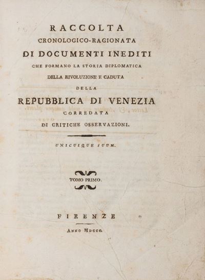 Cristoforo Tentori, Raccolta cronologico-ragionata di documenti inediti sulla rivoluzione e cadut...