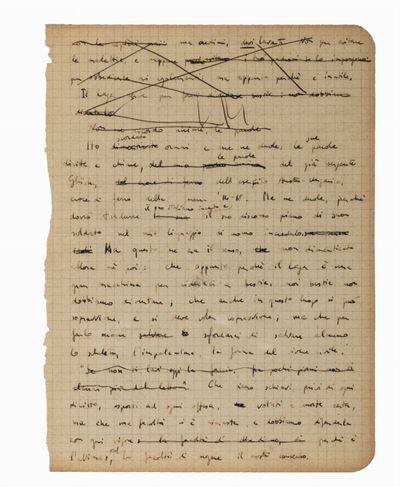 Pagina autografa firmata da “Se questo è un uomo”, 1950