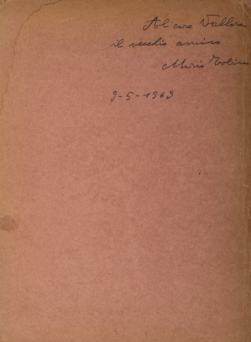 Mario Tobino - Poesia autografa 'Eri un capitano' con dedica datata 1969 su carta di cartella cli...