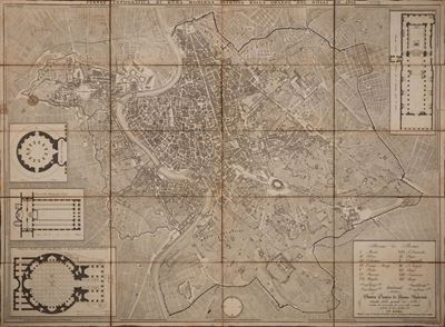 Pietro Ruga, Nuova pianta topografica di Roma moderna, incisa in rame