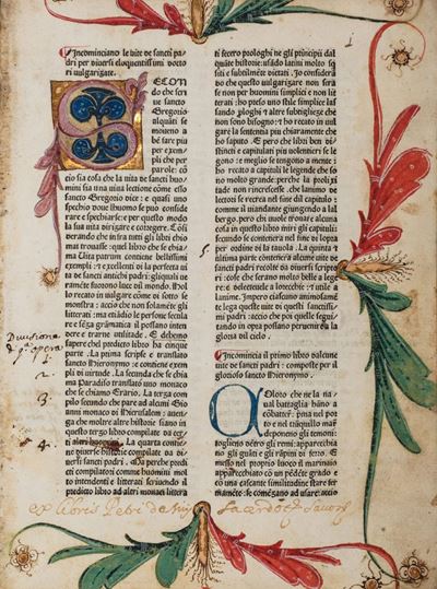Autore non identificato, Vitae sanctorum patrum, sive Vitas patrum. Edizione del 1475