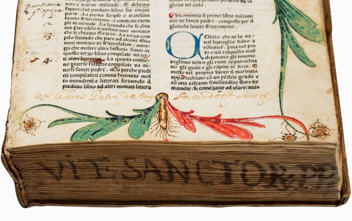 Incunabolo - Hieronymus, Santo - Autore non identificato, Vitae sanctorum patrum, sive Vitas patr...