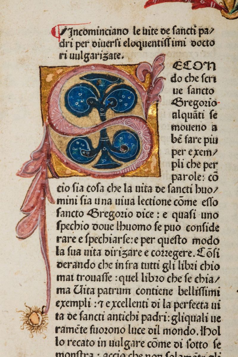 Incunabolo - Hieronymus, Santo - Autore non identificato, Vitae sanctorum patrum, sive Vitas patr...