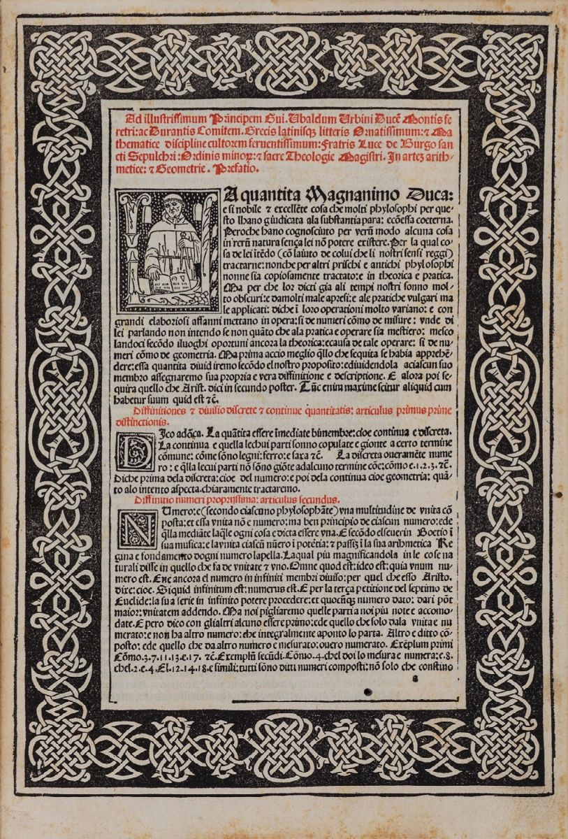 Luca Pacioli - Suma de Arithmetica Geometria Proportioni & Proportionalita, Prima edizione, Venez...