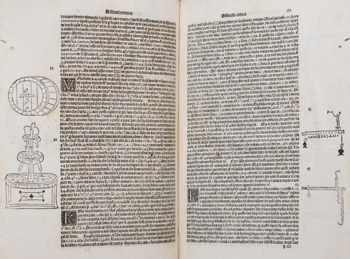 Luca Pacioli - Suma de Arithmetica Geometria Proportioni & Proportionalita, Prima edizione, Venez...