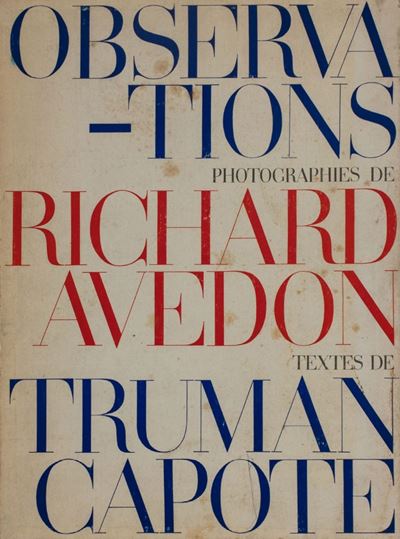 Avedon, Observations photographies - Edizione originale in lingua francese del 1959
