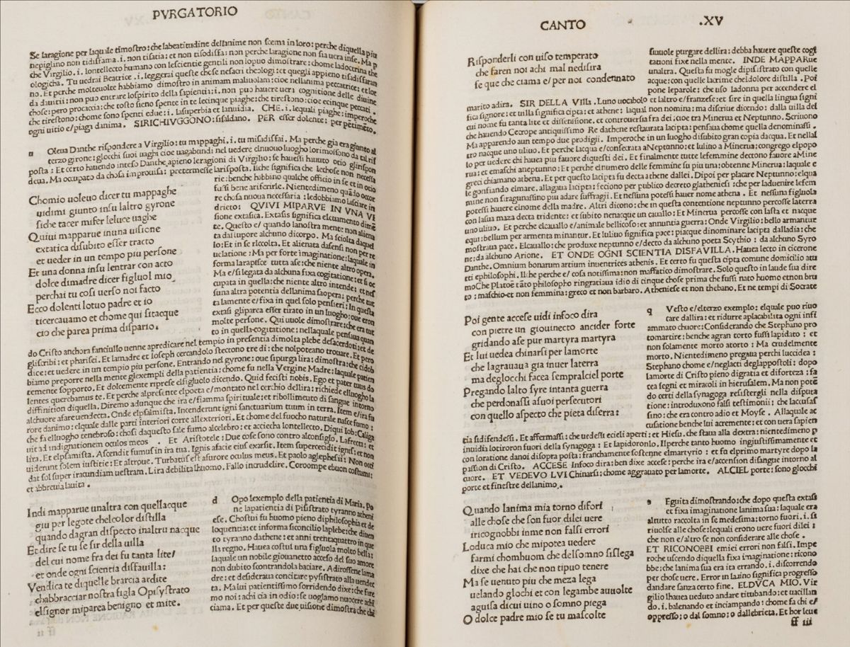 Comento di Christophoro Landino sopra la Comedia di Dante Alighieri, 1481