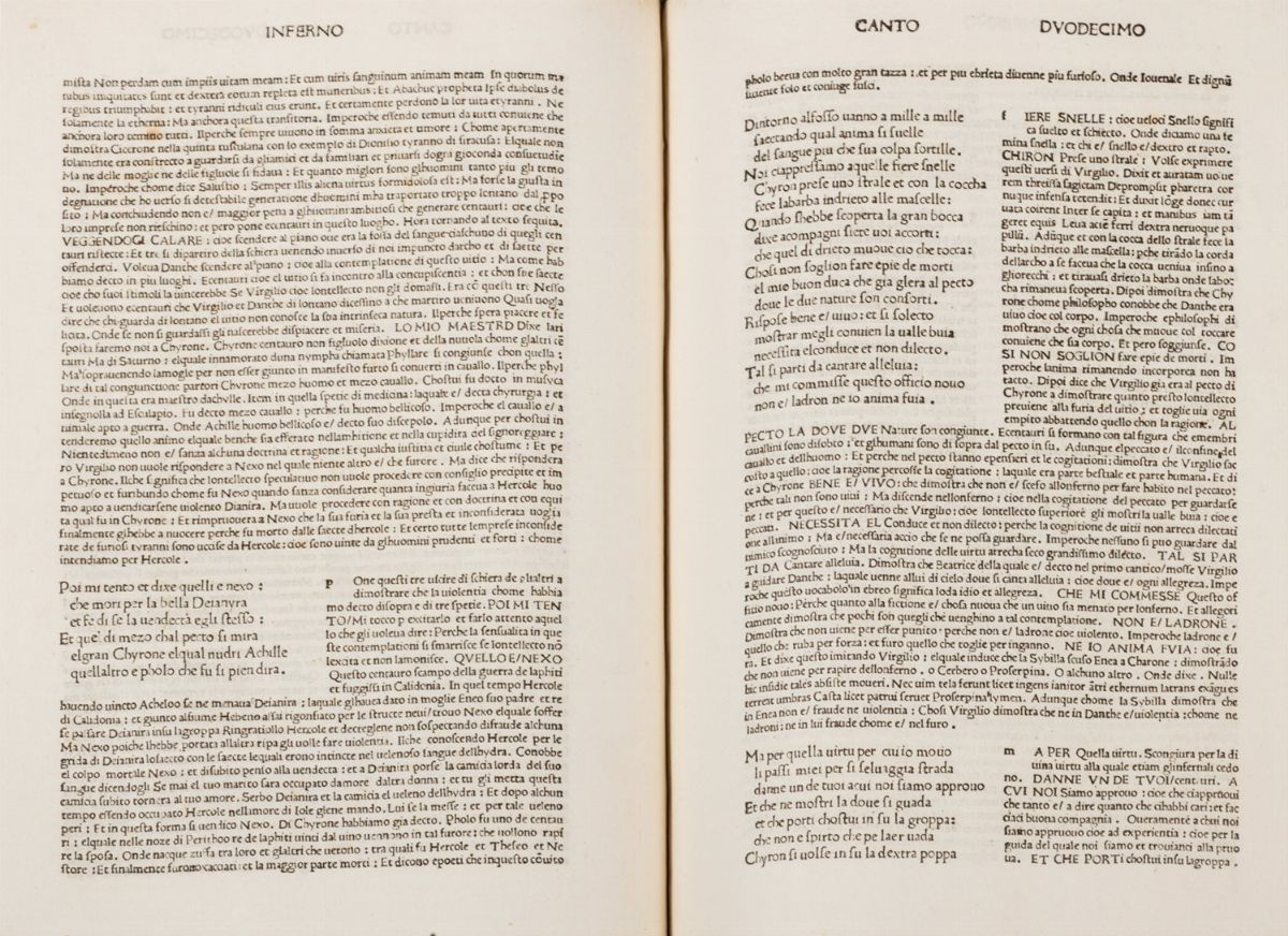 Comento di Christophoro Landino sopra la Comedia di Dante Alighieri, 1481
