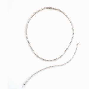 DEMI-PARURE, COLLANA E BRACCIALE TENNIS 
