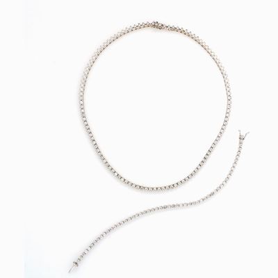 Demi-parure, Collana e Bracciale Tennis