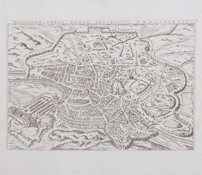 Jean-Jacques Boissard, Novissima urbis Romae descriptio, incisione su rame, 1597