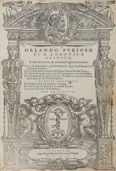 Orlando Furioso - Edizione illustrata con xilografie - Venezia, 1580