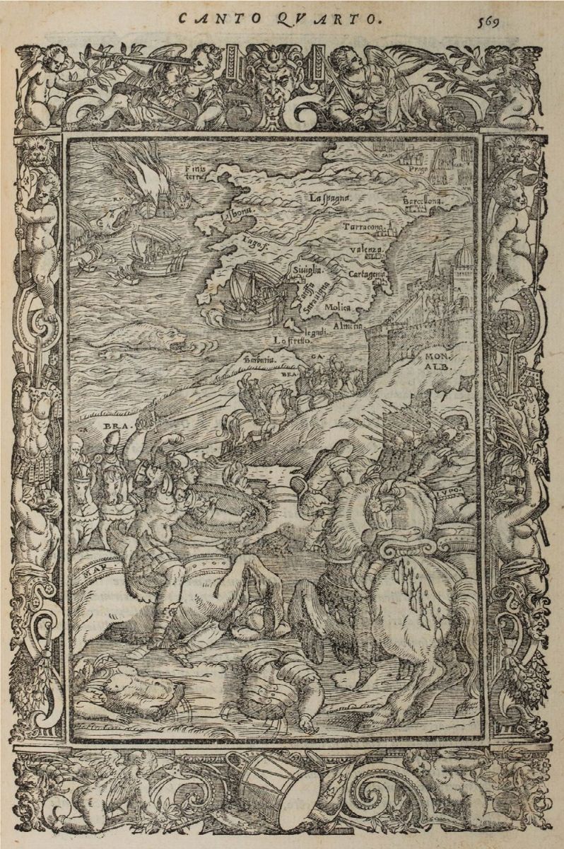 Ludovico Ariosto - Orlando Furioso - Edizione illustrata con xilografie - Venezia, 1580