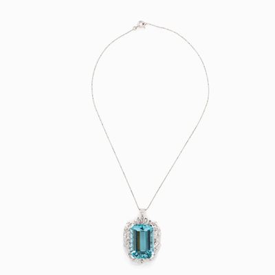 Collana con Pendente in Acquamarina e di
