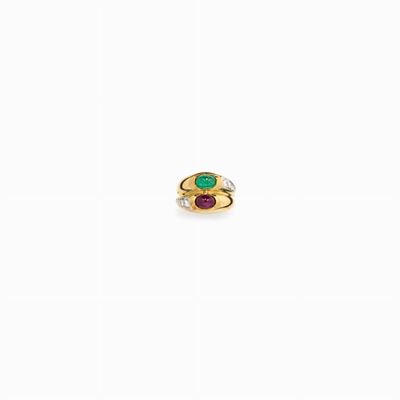 Anello in Rubino e Smeraldo Realizzato i