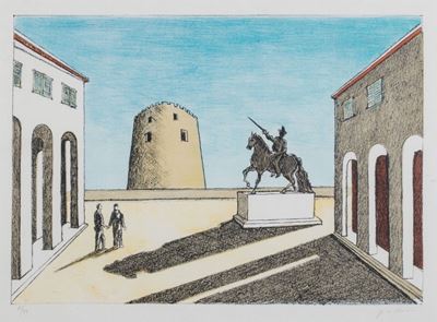 Piazza D'italia con Statua Equestre