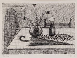 Still life with umbrella