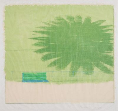 L'ombra della palma, litografia a colori, 1973