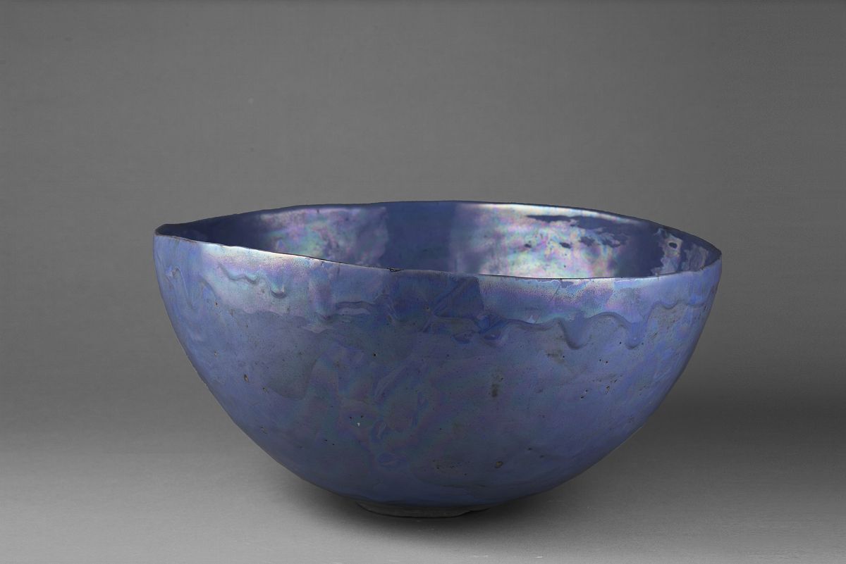 Fausto Melotti - Coppa in ceramica smaltata policroma, 1960