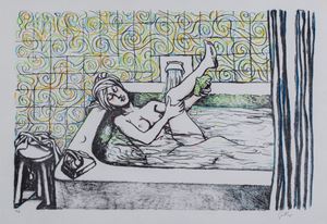 Woman in the bathtub
