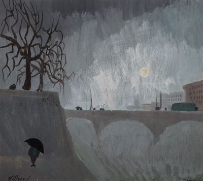 Paesaggio con Omino e Ombrello