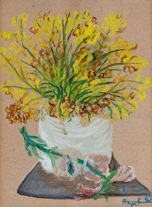 Vaso di fiori gialli