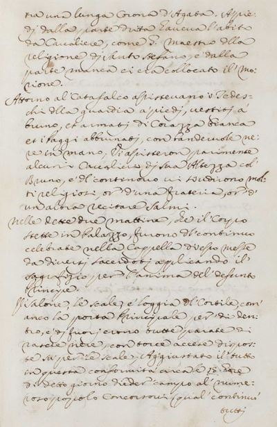 Vita di Lorenzino de' Medici e morte del Duca Alessandro, e del medesimo Lorenzino, manoscritto c...